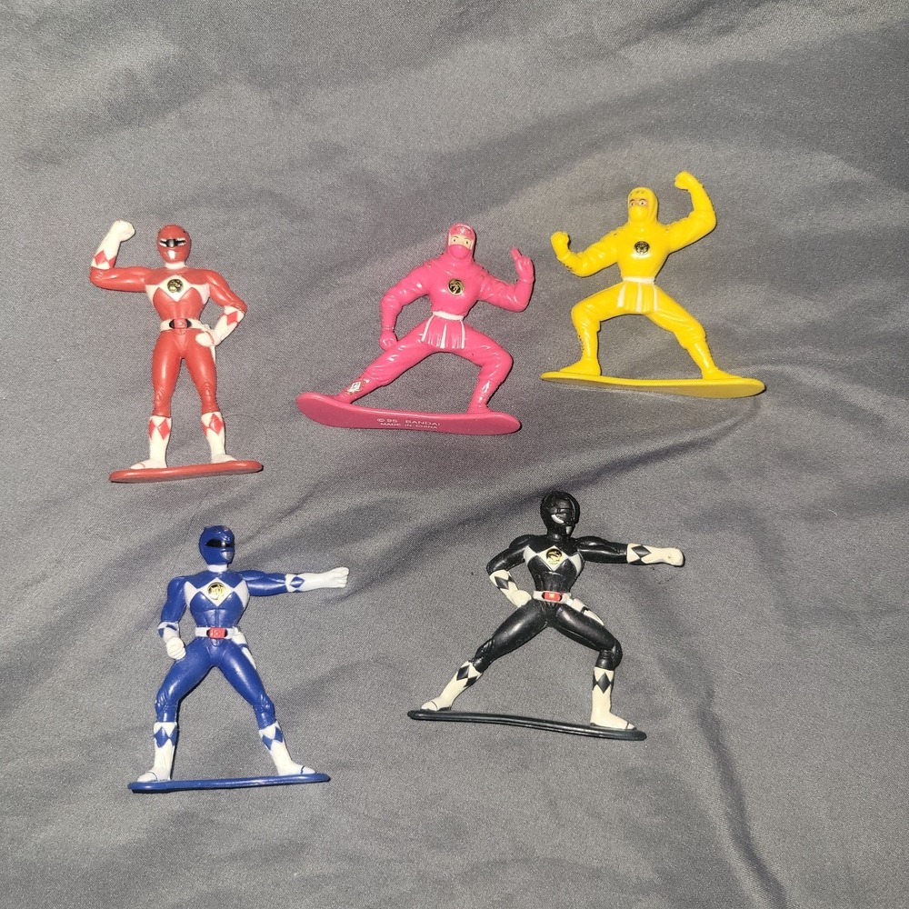 1995 Mighty Morphin Power Rangers The Movie Collectible Toy PVC Figures Lot Of 5